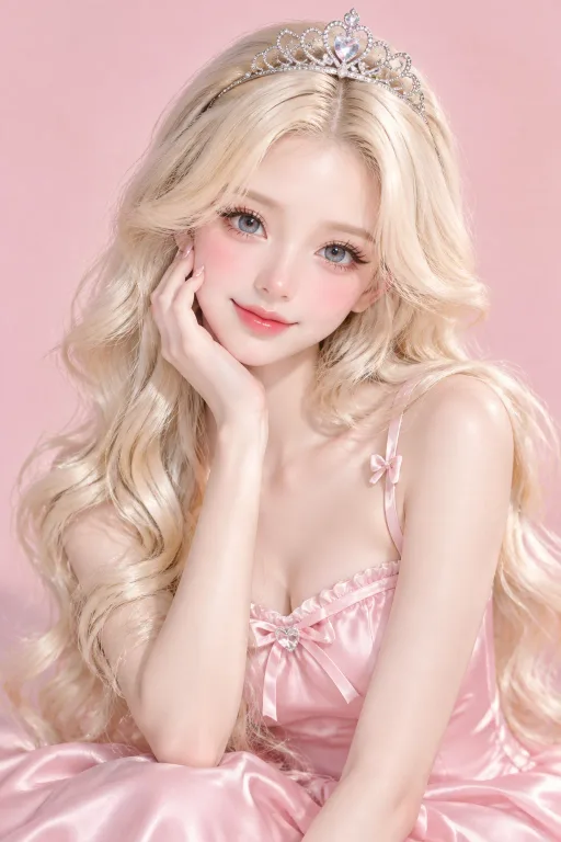 Editorial illustration of a blonde Roblox-style character with a tiara, not a game screenshot